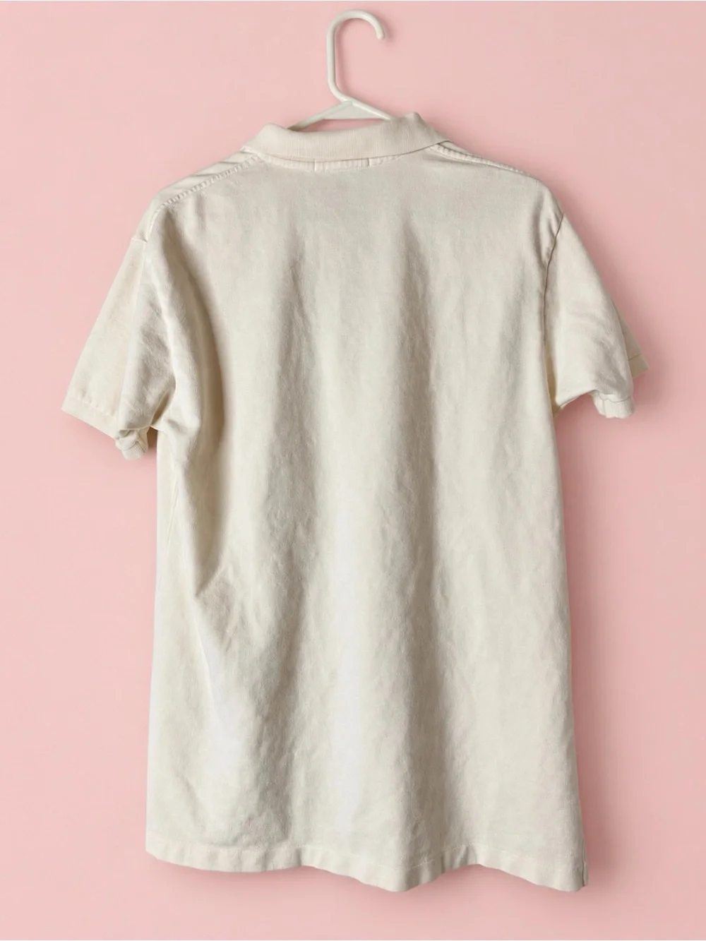 Vintage Ralph Lauren Cream Polo Shirt Size Large